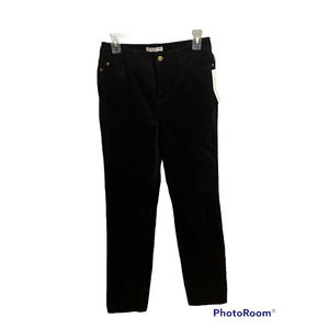 Coldwater Creek Classic Shaping Slim Cords Corduroy Pants Black 4 NWT $79.95